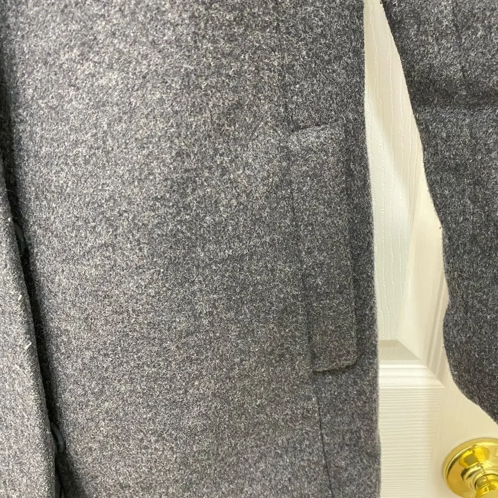 Madewell grey button front peacoat, size x small - Picture 5 of 16